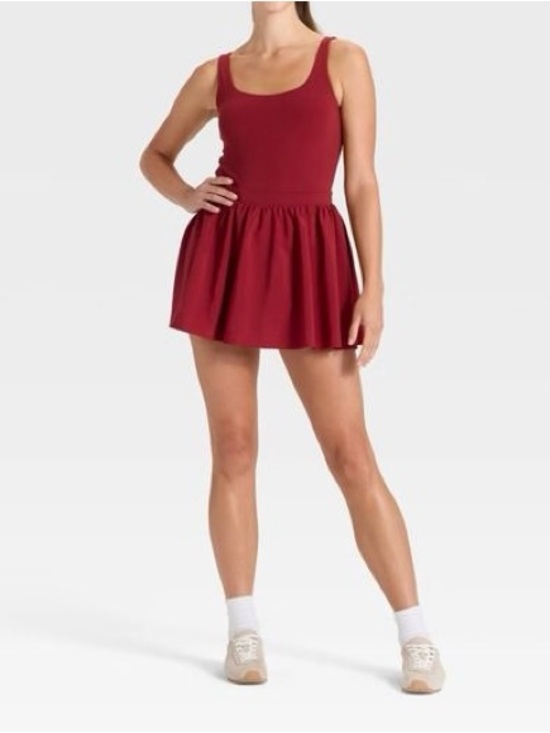 JoyLab Dresses & Skirts - JoyLab Game Day Dress with Built-In Shorts - Maroon